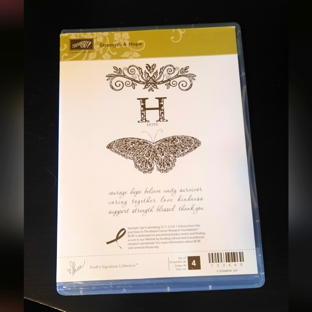 Strength and Hope Rubber Cling mount stamp set